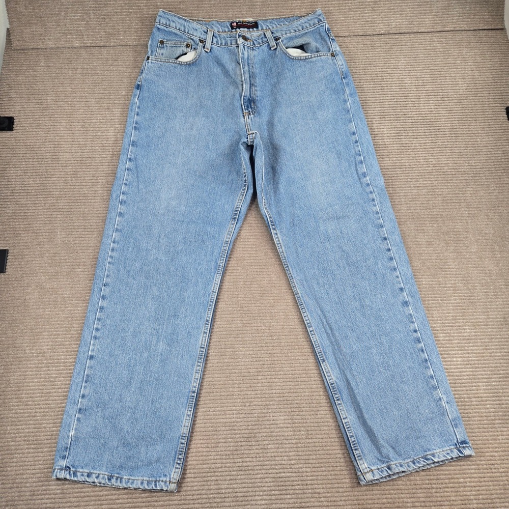 Polo Jeans Ralph Lauren Mens 32x30 Light Wash Loose Fit Denim Jeans 7206YA12848 - Picture 2 of 9
